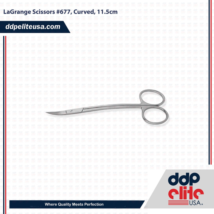 LaGrange Scissors #677, Curved, 11.5cm - ddpeliteusa