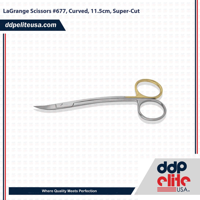 LaGrange Scissors #677, Curved, 11.5cm, Super-Cut - ddpeliteusa