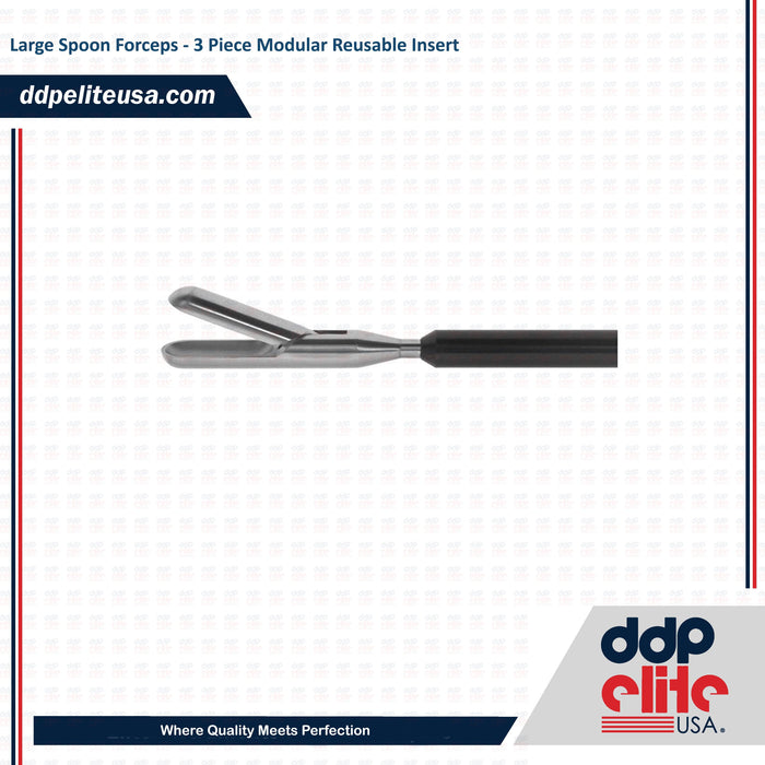 Large Spoon Forceps - 3 Piece Modular Reusable Insert - ddpeliteusa