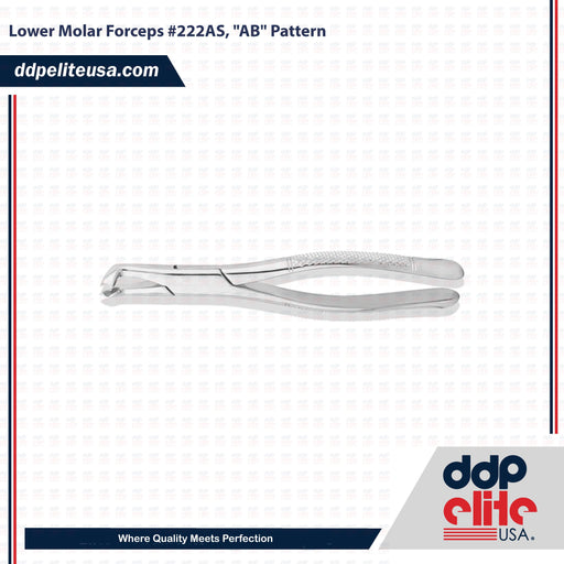 Lower Molar Forceps #222AS, "AB" Pattern - ddpeliteusa