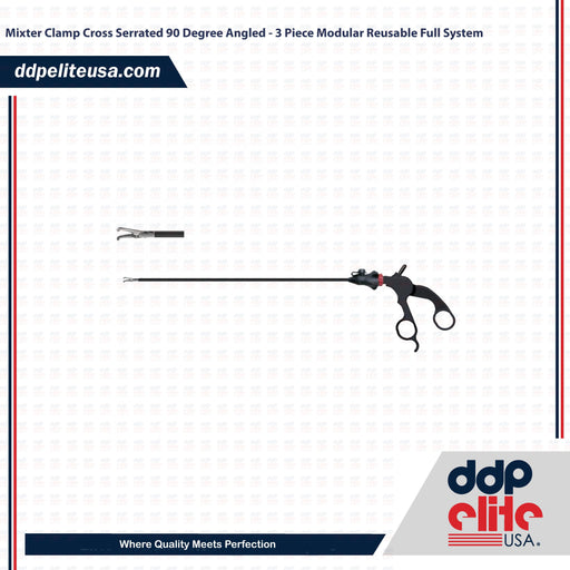 Mixter Clamp Cross Serrated 90 Degree Angled - 3 Piece Modular Reusable Full System - ddpeliteusa