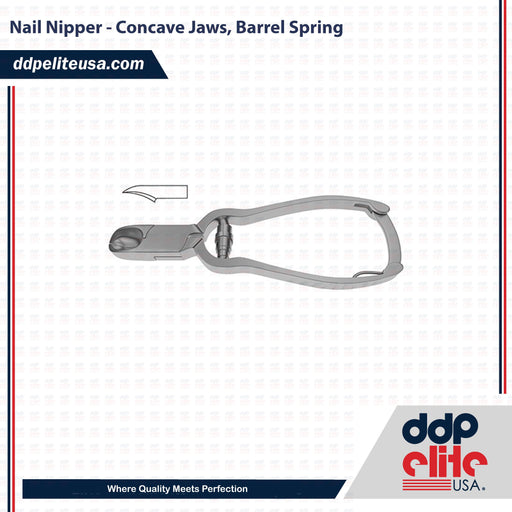 Nail Nipper - Concave Jaws, Barrel Spring - ddpeliteusa