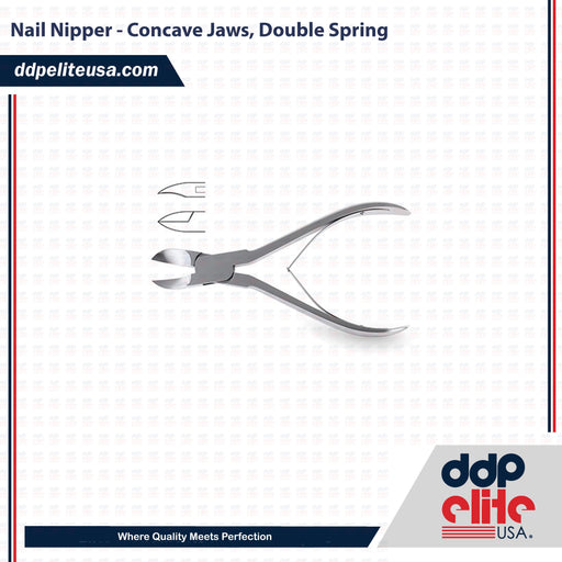 Nail Nipper - Concave Jaws, Double Spring - ddpeliteusa