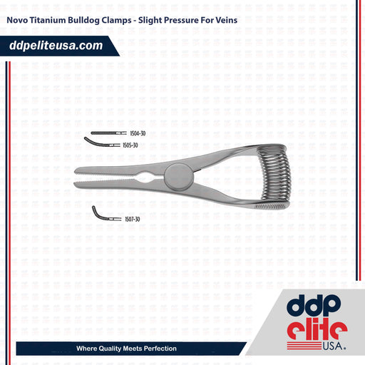 Titanium Bulldog Clamps - Slight Pressure For Veins - ddpeliteusa