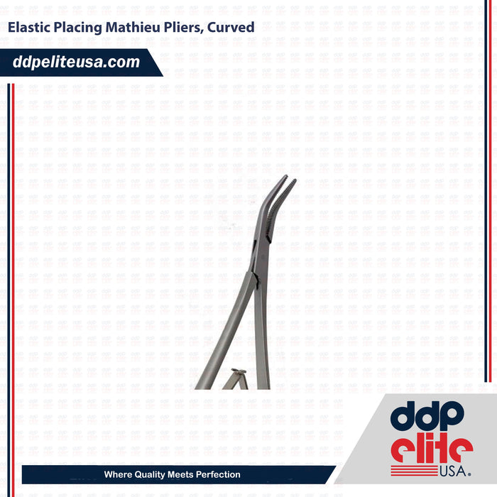 Orthodontic Elastic Placing Mathieu Curved Pliers