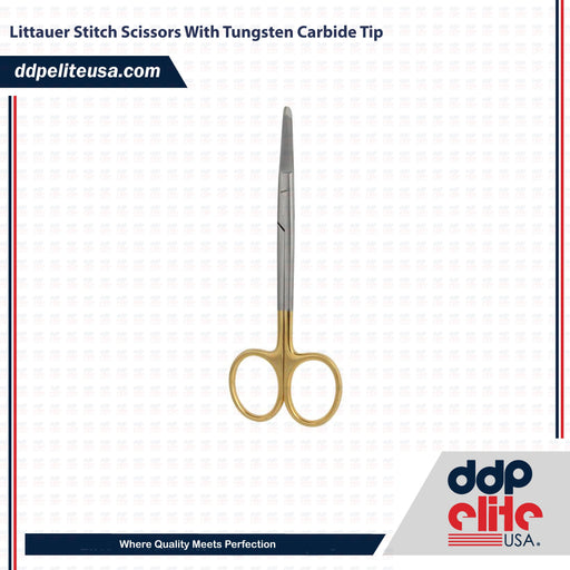 Orthodontic Littauer Stitch Scissors Instrument With Tungsten Carbide Tip
