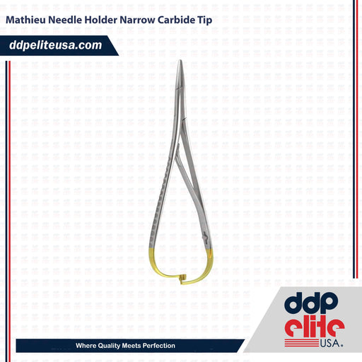 Orthodontic Mathieu Needle Holder Narrow Carbide Tip Instrument - DDP Elite USA - ddpeliteusa