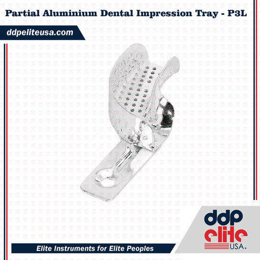 Partial Aluminium Dental Impression Tray - P3L - ddpeliteusa