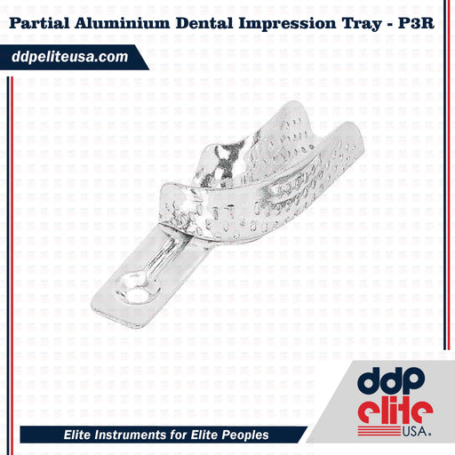 Partial Aluminium Dental Impression Tray - P4R - ddpeliteusa