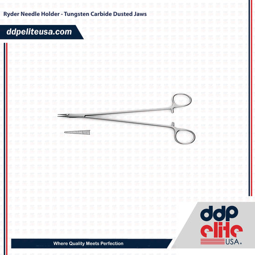 Ryder Needle Holder - Tungsten Carbide Dusted Jaws - ddpeliteusa