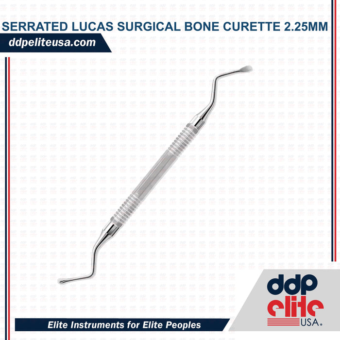 Serrated Lucas Surgical Bone Curette 2.25mm Instrument - ddpeliteusa