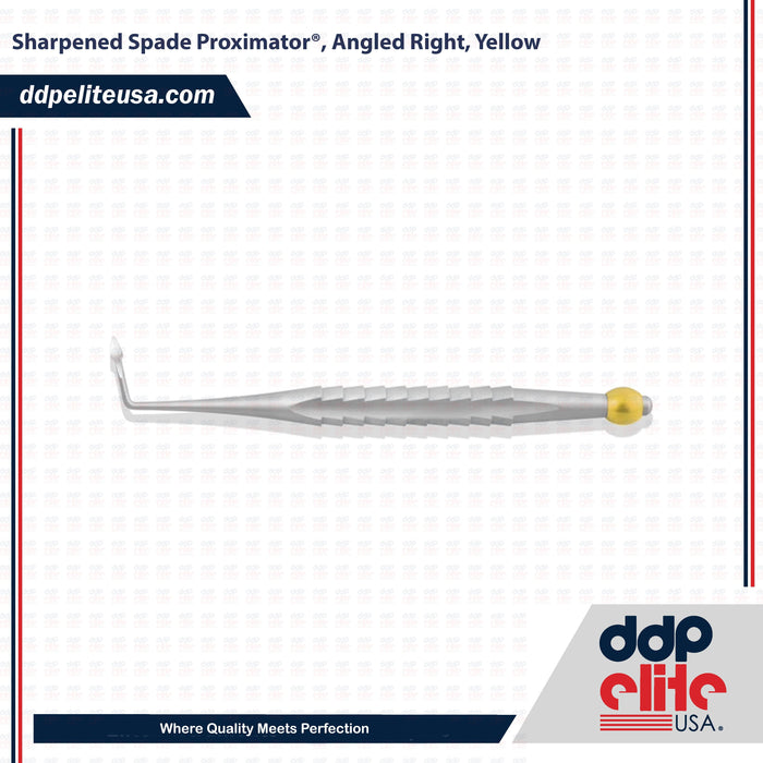 Sharpened Spade Proximator®, Angled Right, Yellow - ddpeliteusa