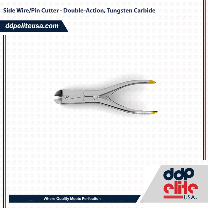 Side Wire/Pin Cutter - Double-Action, Tungsten Carbide - ddpeliteusa