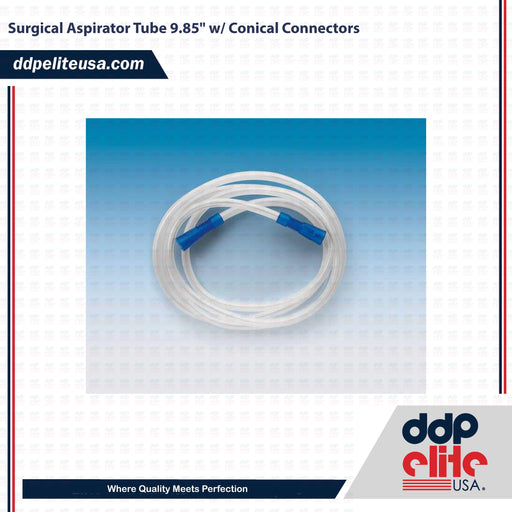 Surgical Aspirator Tube 9.85" w/ Conical Connectors - ddpeliteusa