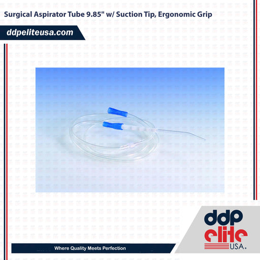 Surgical Aspirator Tube 9.85" w/ Suction Tip, Ergonomic Grip - ddpeliteusa