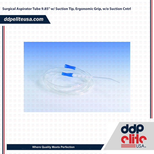 Surgical Aspirator Tube 9.85" w/ Suction Tip, Ergonomic Grip, w/o Suction Cntrl - ddpeliteusa