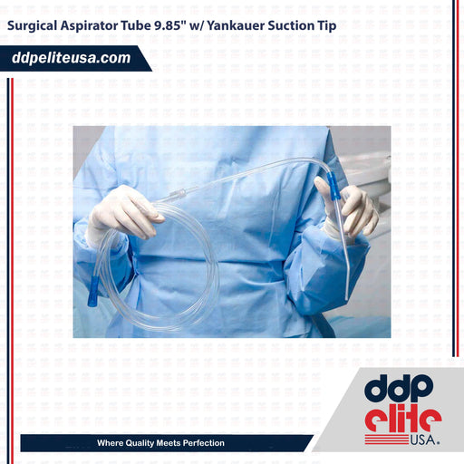 Surgical Aspirator Tube 9.85" w/ Yankauer Suction Tip - ddpeliteusa