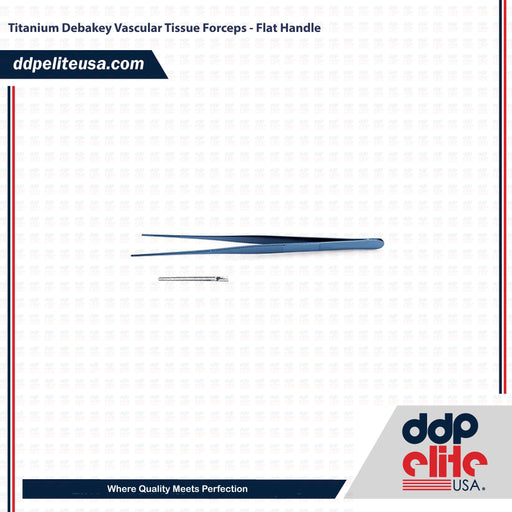 Titanium Debakey Vascular Tissue Forceps - Flat Handle - ddpeliteusa