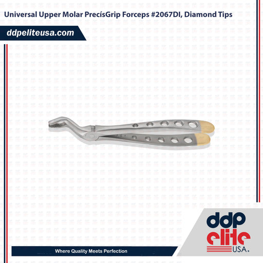 Universal Upper Molar Forceps , Diamond Tips - ddpeliteusa