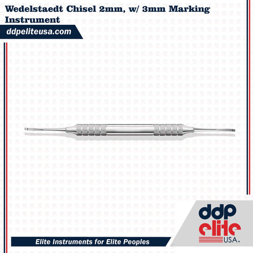 Wedelstaedt Chisel 2mm, w/ 3mm Marking Instrument - ddpeliteusa