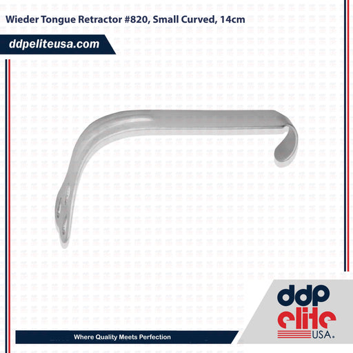 Wieder Tongue Retractor #820, Small Curved, 14cm - ddpeliteusa