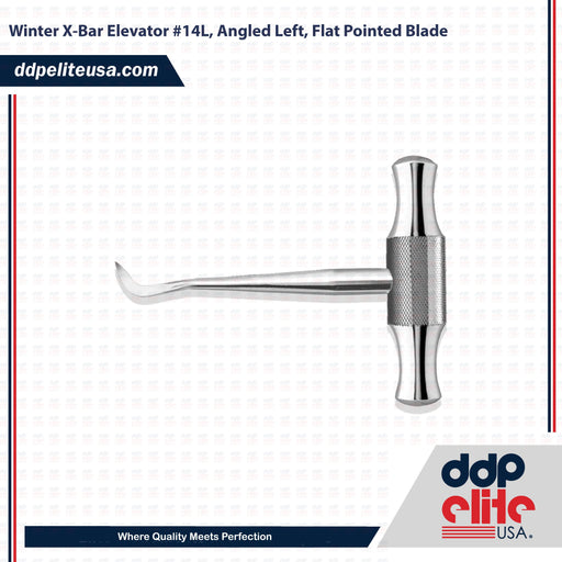 Winter X-Bar Elevator #14L, Angled Left, Flat Pointed Blade - ddpeliteusa